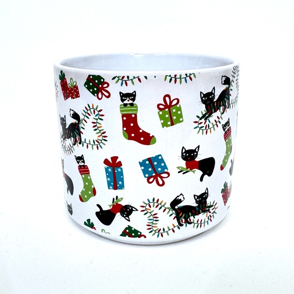 John Bartlett Pet Christmas Cats Presents All Over Print Ceramic Coffee Mug - Picture 4 of 11